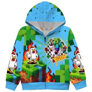 Kids Steve's Lava Chicken Hoodie for Minecraft Fans