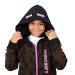 Minecraft Enderman Kids Long Sleeve Zip-Up Hoodie