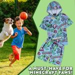 Minecraft Blue Hoodie and Sweatpants Set for Kids