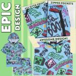 Minecraft Blue Hoodie and Sweatpants Set for Kids