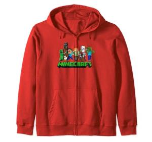 Minecraft Character Lineup Logo Zip Hoodie