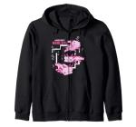 Pink Axolotl Pond Zip Hoodie for Minecraft Fans