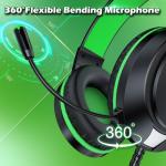 Green Noise Cancelling Gaming Headset for All Consoles