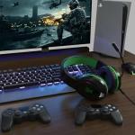 Green Noise Cancelling Gaming Headset for All Consoles