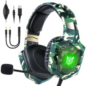 LED Gaming Headset with Microphone for Console
