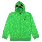 Minecraft Boys Creeper Fleece Zip Up Hoodie