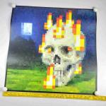 Skull On Fire Minecraft Premium Glossy Poster