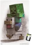 Minecraft Chicken Jockey Wall Poster with Mount