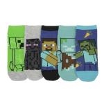 Minecraft Zombies & Creepers Women's Ankle Socks Set