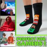 Minecraft Creeper Slipper Socks with Grip Pads