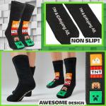 Minecraft Creeper Slipper Socks with Grip Pads