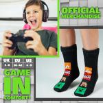 Minecraft Creeper Slipper Socks with Grip Pads