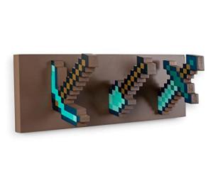 Minecraft Diamond Tool Coat Rack and Storage Hooks