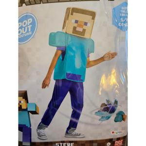 Minecraft Steve Child Costume Size S/P (4-6)