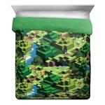 Jay Franco Minecraft Daytime 7 Piece Queen Bed Set - Includes Comforter & Sheet Set - Bedding Features Alex and Steve - Super Soft Fade Resistant Microfiber - (Official Minecraft Product)