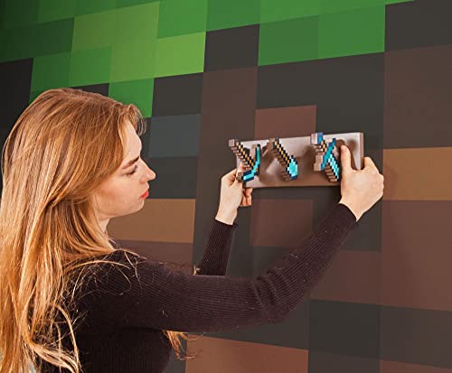 Minecraft Diamond Tool Coat Rack and Storage Hooks