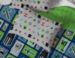 Minecraft Monster Hunters 5 Piece Queen Bed Set - Includes Reversible Comfort...