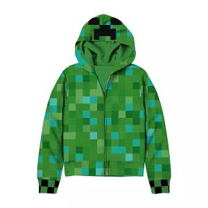 New Boys Minecraft Zip-Up Hoodie 4/5 6/7 8 10/12 14/16