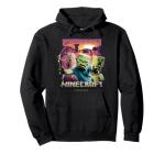 A Minecraft Movie Skeleton Zombie & Creeper Group Portrait Pullover Hoodie