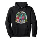 A Minecraft Movie Main Characters Group Shot Cartoon Style Pullover Hoodie