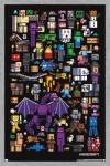 Trends International Minecraft - Mobbery Wall Poster, 34L x 22.4W, Gray Framed Version