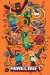 Poster Studio B - Minecraft Creeper Funtage Action Orange Game 24x36" NEW P1757