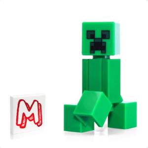 LEGO Minecraft - The Creeper Minifigure (with Minifigureland Tile)