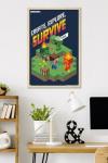 Trends International Minecraft - Create, Explore, Survive 2 Wall Poster, 34L x 22.4W, Blonde Framed Version
