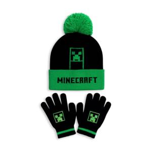 Minecraft - Kids Slippers, Cozy Indoor Slippers with Vine Design, Non-Slip Kids Slippers, Game Merchandise, Black/White, One Size