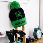 Minecraft - Kids Slippers, Cozy Indoor Slippers with Vine Design, Non-Slip Kids Slippers, Game Merchandise, Black/White, One Size