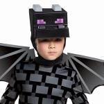 Disguise Minecraft Ender Dragon Costume for Kids, Video Game Inspired Character Outfit, Classic Child Size (4-6),Black