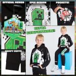 Minecraft Boys Pants Set - Cozy Hoodie and Joggers for Kids - Fun Gifts for Boys (Black/Green, 11-12 Years)