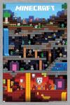 Trends International Minecraft - Worldly Wall Poster, 34L x 22.4W, Gray Framed Version