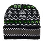 Minecraft Creeper Swords Fair Isle Boys Beanie Hat & Gloves Set Black
