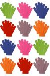 Cooraby 12 Pairs Kids Warm Magic Gloves Teens Winter Stretchy Knit Gloves Boys Girls Knit Gloves (Mixed 6 Color A, 6-12 Years)