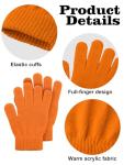 Cooraby 12 Pairs Kids Warm Magic Gloves Teens Winter Stretchy Knit Gloves Boys Girls Knit Gloves (Mixed 6 Color A, 6-12 Years)