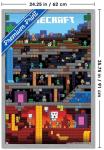 Trends International Minecraft - Worldly Wall Poster, 34L x 22.4W, Gray Framed Version