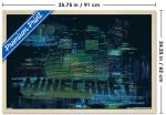 Trends International Minecraft: Glitch - Creeper Wall Poster, 34L x 22.4W, Blonde Framed Version