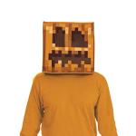 Minecraft Jack O'Lantern Block Head, Official Minecraft Costume Accessory for Kids, Single Size Costume Mask (14+)