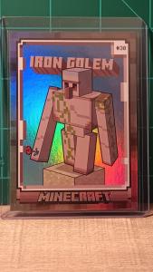 RARE 2024 Panini Minecraft Cobblestone Foil Base Set #30 IRON GOLEM #087/475