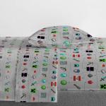 Minecraft Monster Hunters 4 Piece Twin Bed Set - Includes Reversible Comforte...