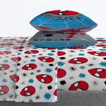 Jay Franco Marvel Spiderman Spidey Faces 5 Piece Full Bed Set - Includes Reversible Comforter & Sheet Set Bedding - Super Soft Fade Resistant Microfiber - (Official Marvel Product)