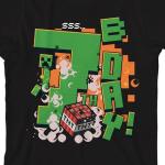 Minecraft 7th B Day Boy's Black Crew Neck Short Sleeve T-Shirt-XXL
