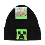 Minecraft Plush Creeper Patch Youth Black Cuff Beanie
