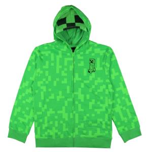 Minecraft Jacket Boys Creeper Fleece Gamer Zip Up Hoodie (4/5)