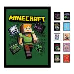 Pyramid International Minecraft (Alex) Collector Print (Framed) 30cm x 40cm, Art Poster, Posters & Prints, One Size