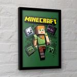 Pyramid International Minecraft (Alex) Collector Print (Framed) 30cm x 40cm, Art Poster, Posters & Prints, One Size