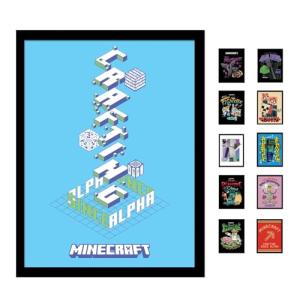 Pyramid International Minecraft (Alpha) Collector Print (Framed) 30cm x 40cm, Art Poster, Posters & Prints, One Size