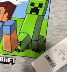 Minecraft Boys HOODIE SWEATSHIRT L Gray Graphic Pullover Cotton Pocket  NEW
