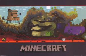 JINX MINECRAFT VIDEO GAME UNDERGROUND WORLD POSTER 34x22 NEW FREE SHIPPING